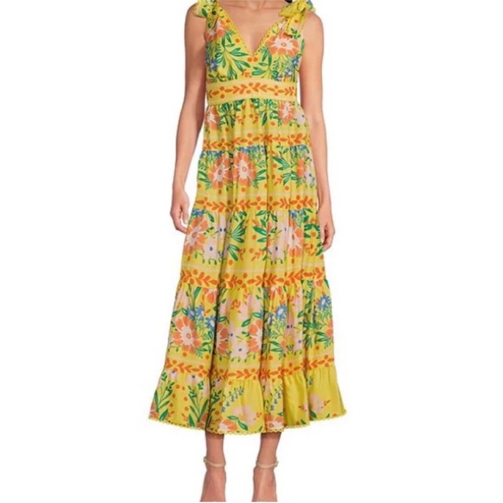 CHELSEA & VIOLET Cecily Yellow floral maxi dress